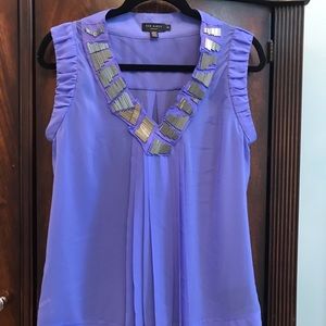 Ted Baker sheer lavender blouse